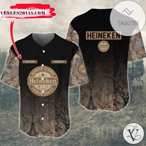 Personalized Deer Hunting Heineken Baseball Jersey