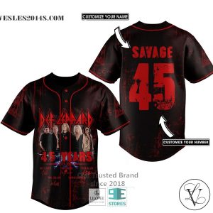Personalized Def Leppard 45 years Baseball Jersey