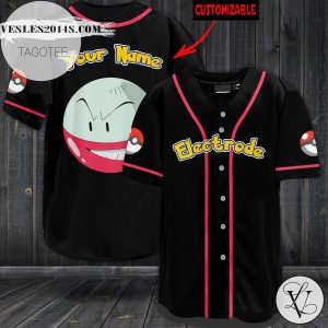 Personalized Electrode Baseball Jersey – Black
