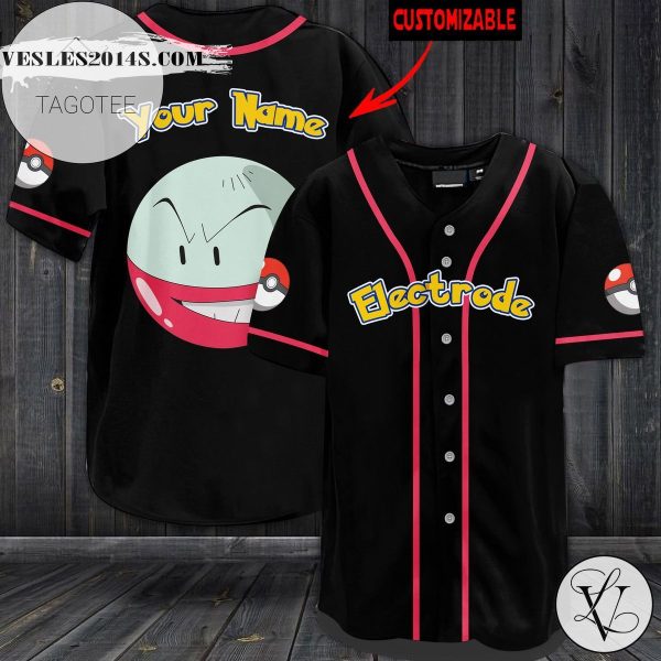 Personalized Electrode Baseball Jersey – Black