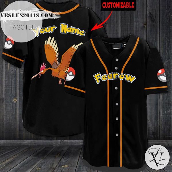 Personalized Fearow Baseball Jersey – Black