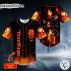 Personalized Fire Ghost Racer Skull Custom Baseball Jersey