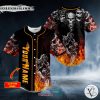 Personalized Fire Ghost Rider Biker Skull Custom Baseball Jersey