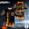 Personalized Fire Ghost Rider Skull Custom Baseball Jersey