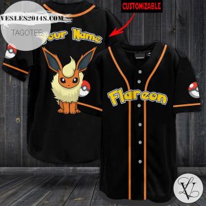 Personalized Flareon Baseball Jersey – Black