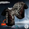 Personalized Fleur-de-lis Pattern King Skull Custom Baseball Jersey