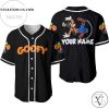 Personalized Funny Goofy Dog All Over Print Baseball Jersey – Black