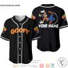 Personalized Funny Goofy Dog Black Baseball Jersey
