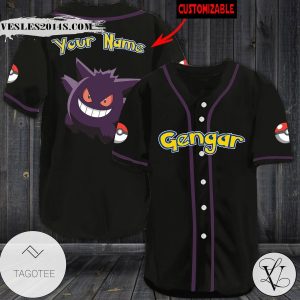 Personalized Gengar Baseball Jersey