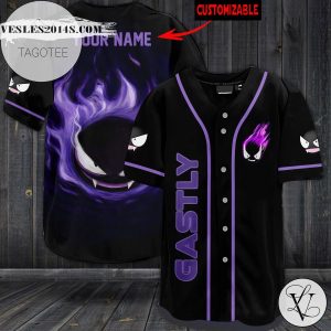 Personalized Giant Gastly Baseball Jersey – Black