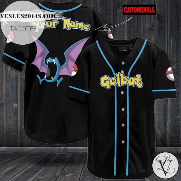 Personalized Golbat Baseball Jersey – Black