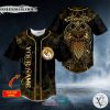 Personalized Gold Yinyang Wolf Odin King Viking Tattoo Custom Baseball Jersey