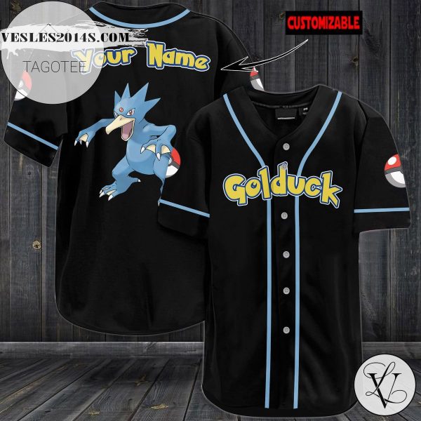Personalized Golduck Baseball Jersey – Black