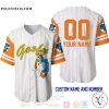 Personalized Goofy Dog All Over Print Pinstripe White Baseball jersey
