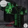 Personalized Gorgeous Green Pokemon Baseball Jersey – Black