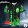 Personalized Green Ghost Skull Custom Baseball Jersey