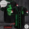 Personalized Green Pokemon Baseball Jersey – Black