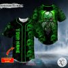 Personalized Green Zone Biohazard Skull Custom Baseball Jersey