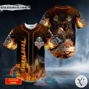 Personalized Grim Reaper Ghost Racer Fire Skull Custom Baseball Jersey