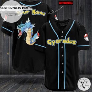 Personalized Gyarados Baseball Jersey – Black