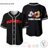 Personalized Happy Mickey Mouse Disney All Over Print Black Baseball jersey