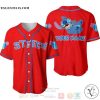 Personalized Happy Stitch Disney All Over Print Red Baseball jersey