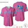 Personalized Happy Stitch Disney Pink Baseball Jersey