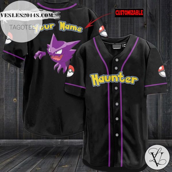 Personalized Haunter Baseball Jersey – Black