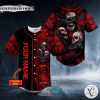 Personalized Hear No Evil See No Evil Speak No Evil Rose Skull Custom Baseball Jersey