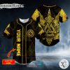 Personalized Huginn N Muninn Valknut Viking Yellow Tattoo Custom Baseball Jersey