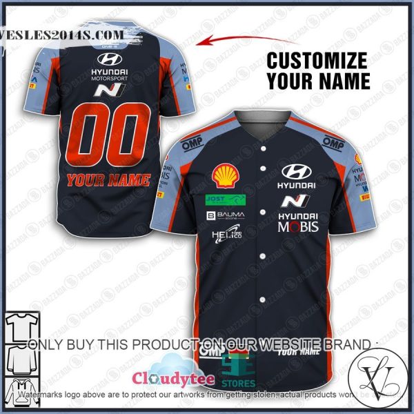 Personalized Hyundai Baseball Jersey Shirt
