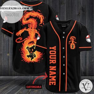 Personalized Infernape Baseball Jersey – Black