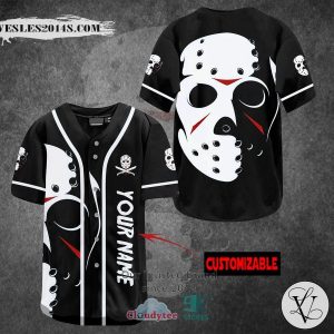 Personalized Jason Voorhees Face Baseball Jersey