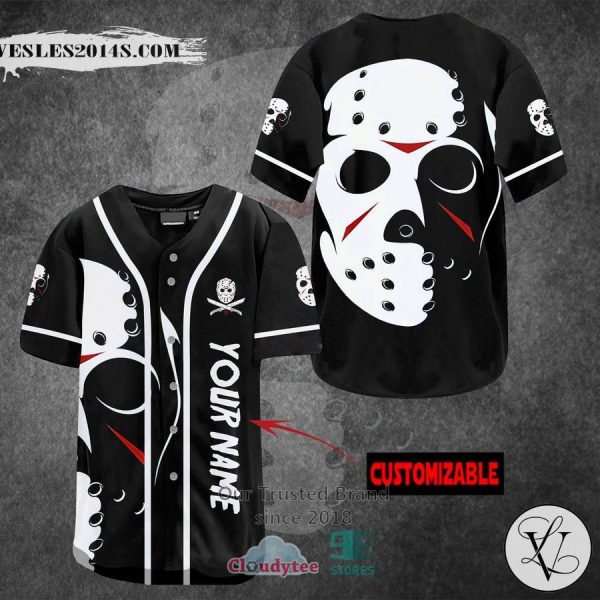 Personalized Jason Voorhees Face Baseball Jersey