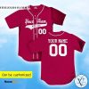 Personalized Jesus Heavy Red Baseball Jersey