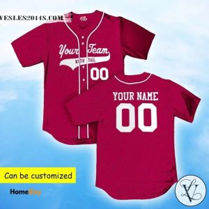 Personalized Jesus Heavy Red Baseball Jersey