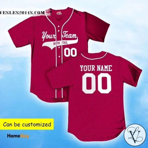 Personalized Jesus Heavy Red Baseball Jersey
