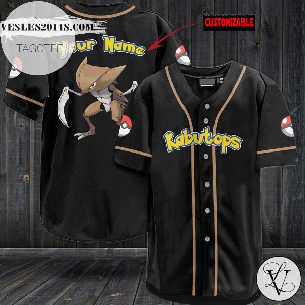 Personalized Kabutops Baseball Jersey – Black