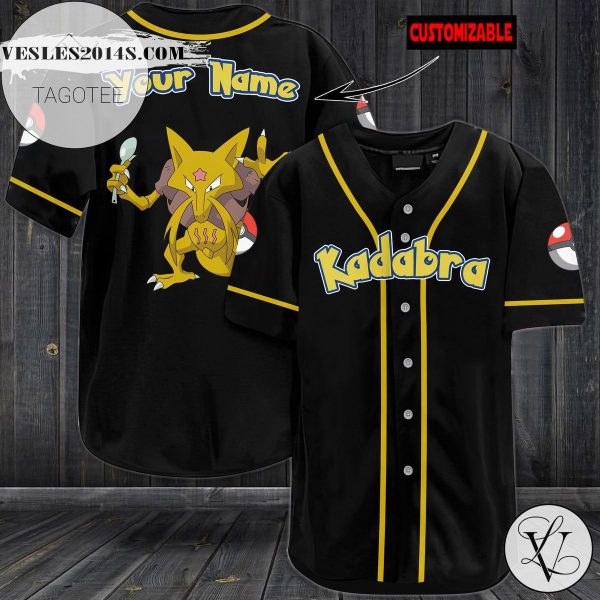 Personalized Kadabra Baseball Jersey – Black