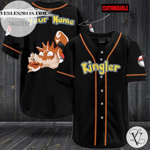 Personalized Kingler Baseball Jersey – Black
