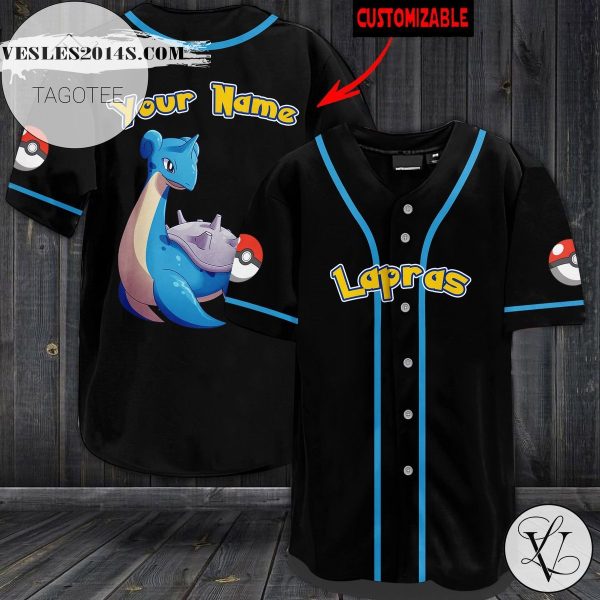 Personalized Lapras Baseball Jersey – Black