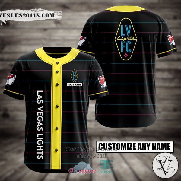 Personalized Las Vegas Lights Custom Baseball Jersey