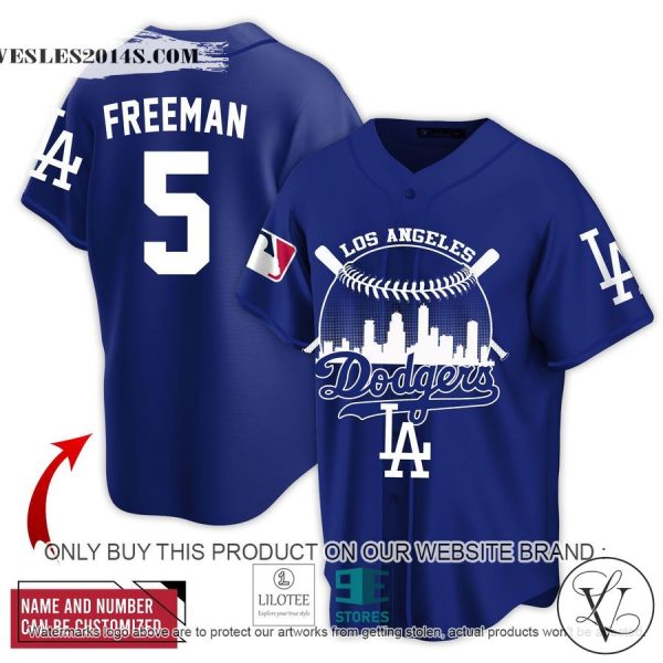 Personalized Los Angeles Dodgers MLB blue Baseball Jersey
