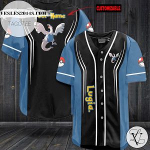 Personalized Lugia Baseball Jersey – Black