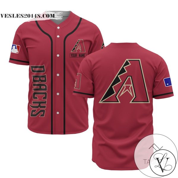 Personalized MLB Arizona Diamondbacks Red Baseball Customized Men Jersey
