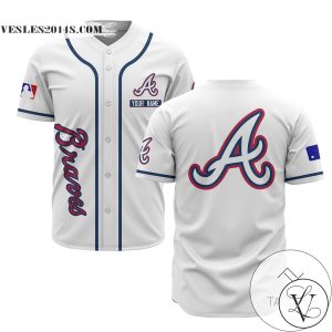 Personalized MLB Atlanta Braves White Baseball Customized Men Jersey
