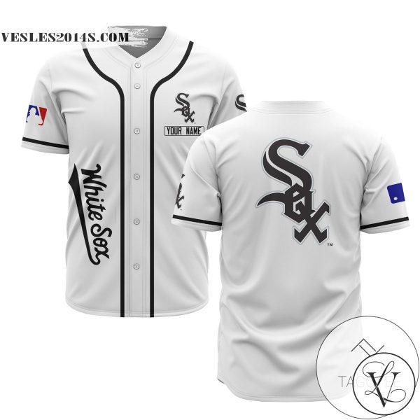 Personalized MLB Chicago White Sox White Baseball Customized Men Jersey