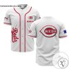 Personalized MLB Cincinnati Reds White Baseball Customized Men Jersey