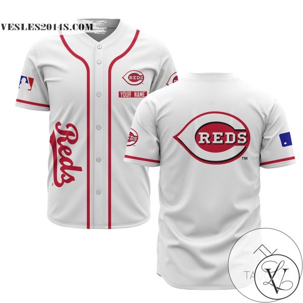 Personalized MLB Cincinnati Reds White Baseball Customized Men Jersey