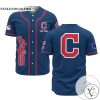 Personalized MLB Cleveland Indians Blue Baseball Customized Men Jersey